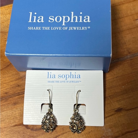lia sophia Fashion Earrings Stargazer Gold Tone for Pierced Ears New in a Box - Picture 10 of 11